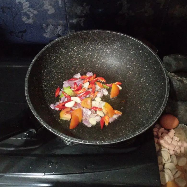 Step 1 Nasi tumis sawi gila