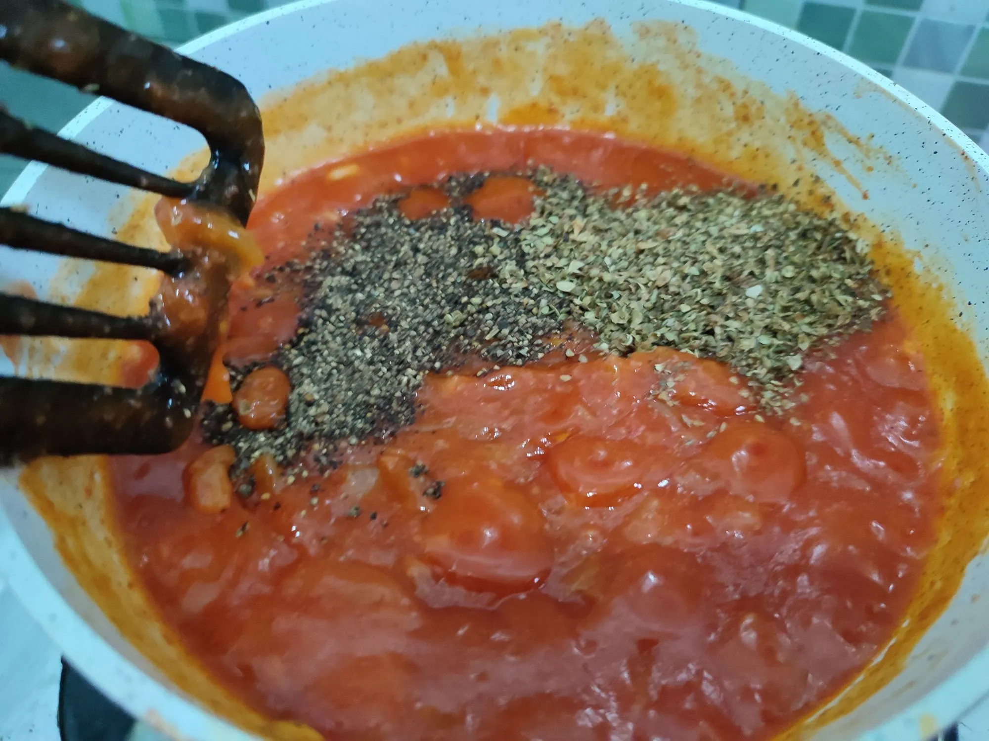 Step 7 Spaghetti Bolognese Kornet