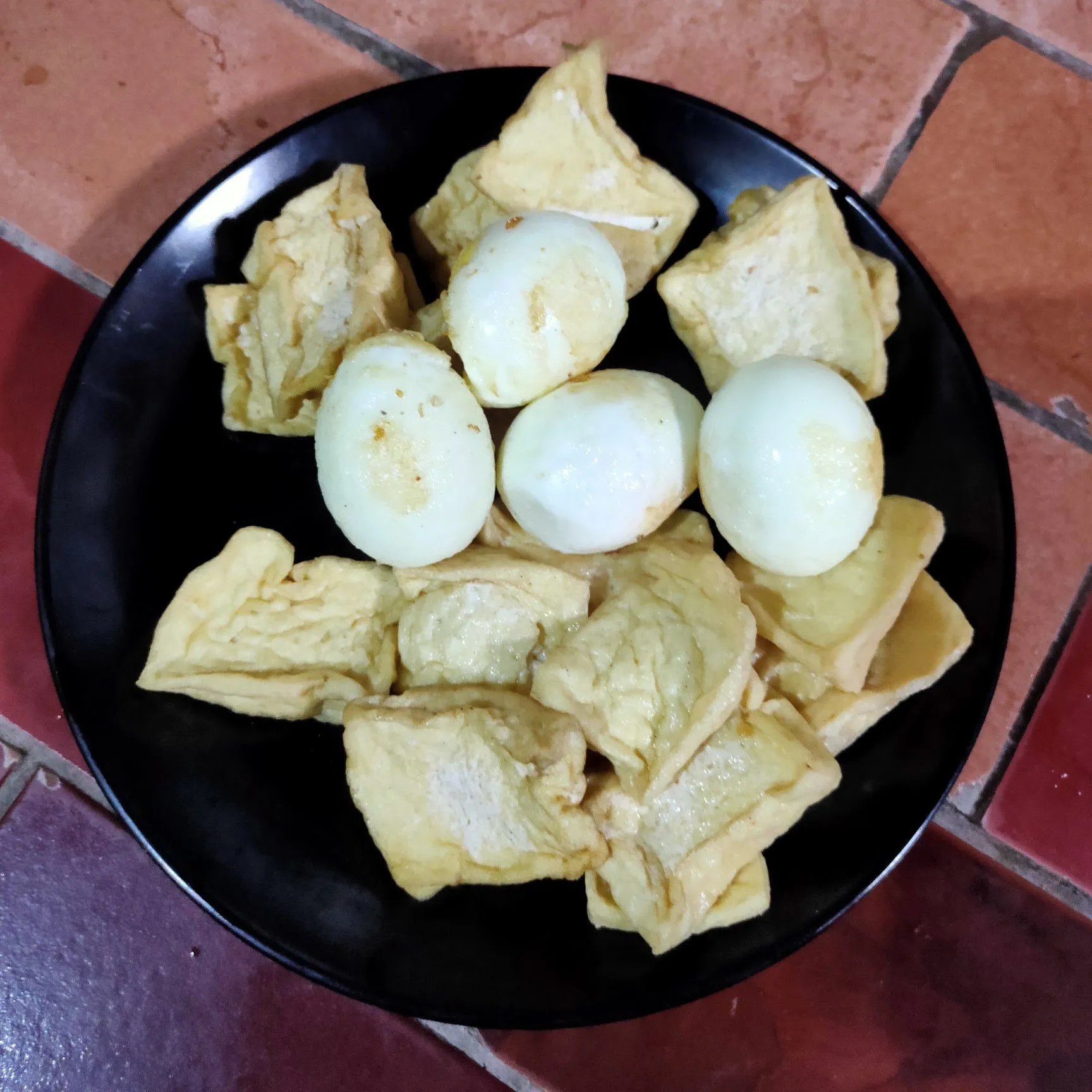 Step 1 Telur dan Tahu Bumbu Bali