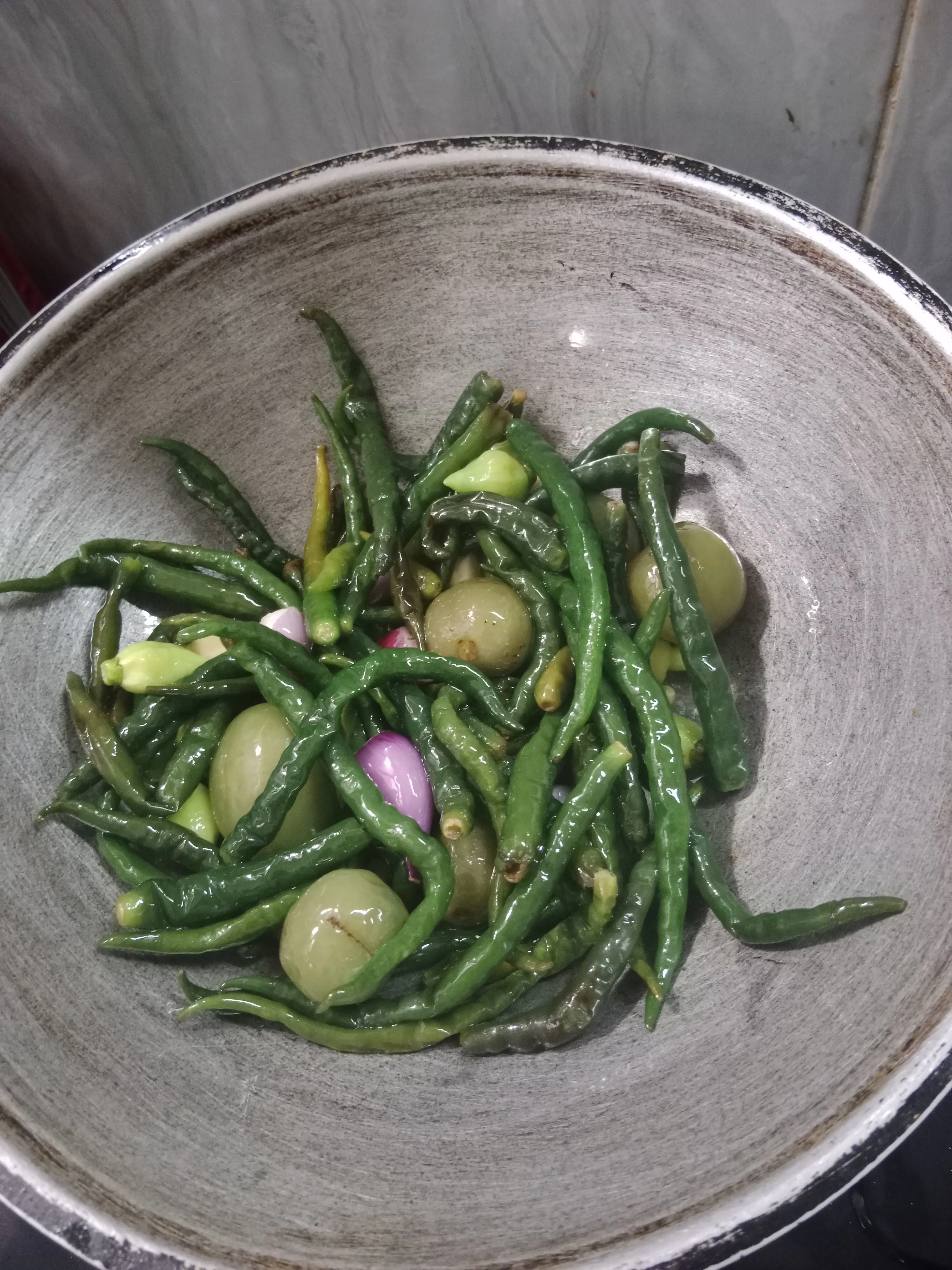 Step 1 Sambal Hijau Curi