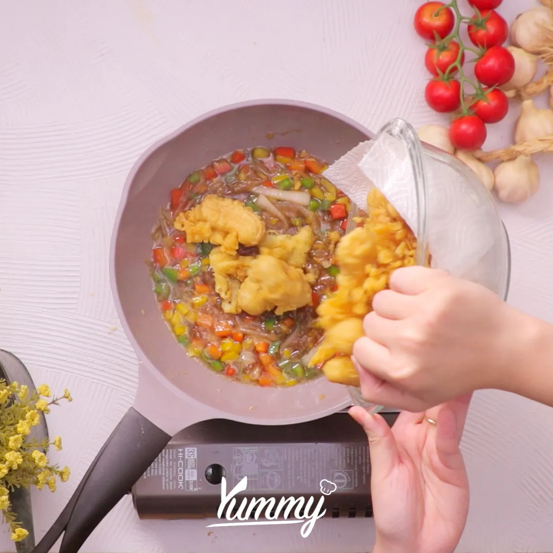 Step 5 Sosis Goreng Asam Manis