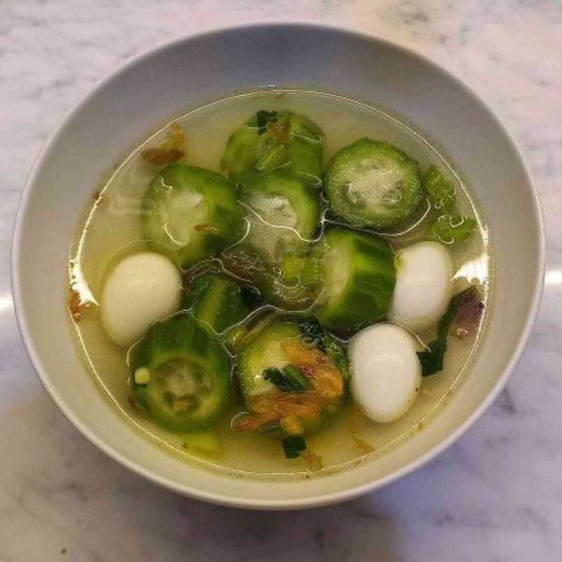 Sup Oyong dan Telur Puyuh