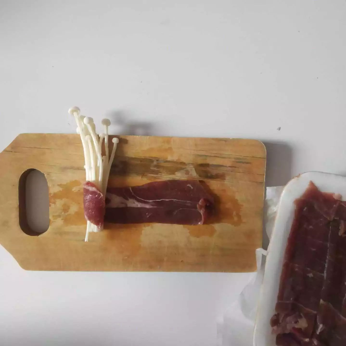 Step 2 Beef Enoki Roll