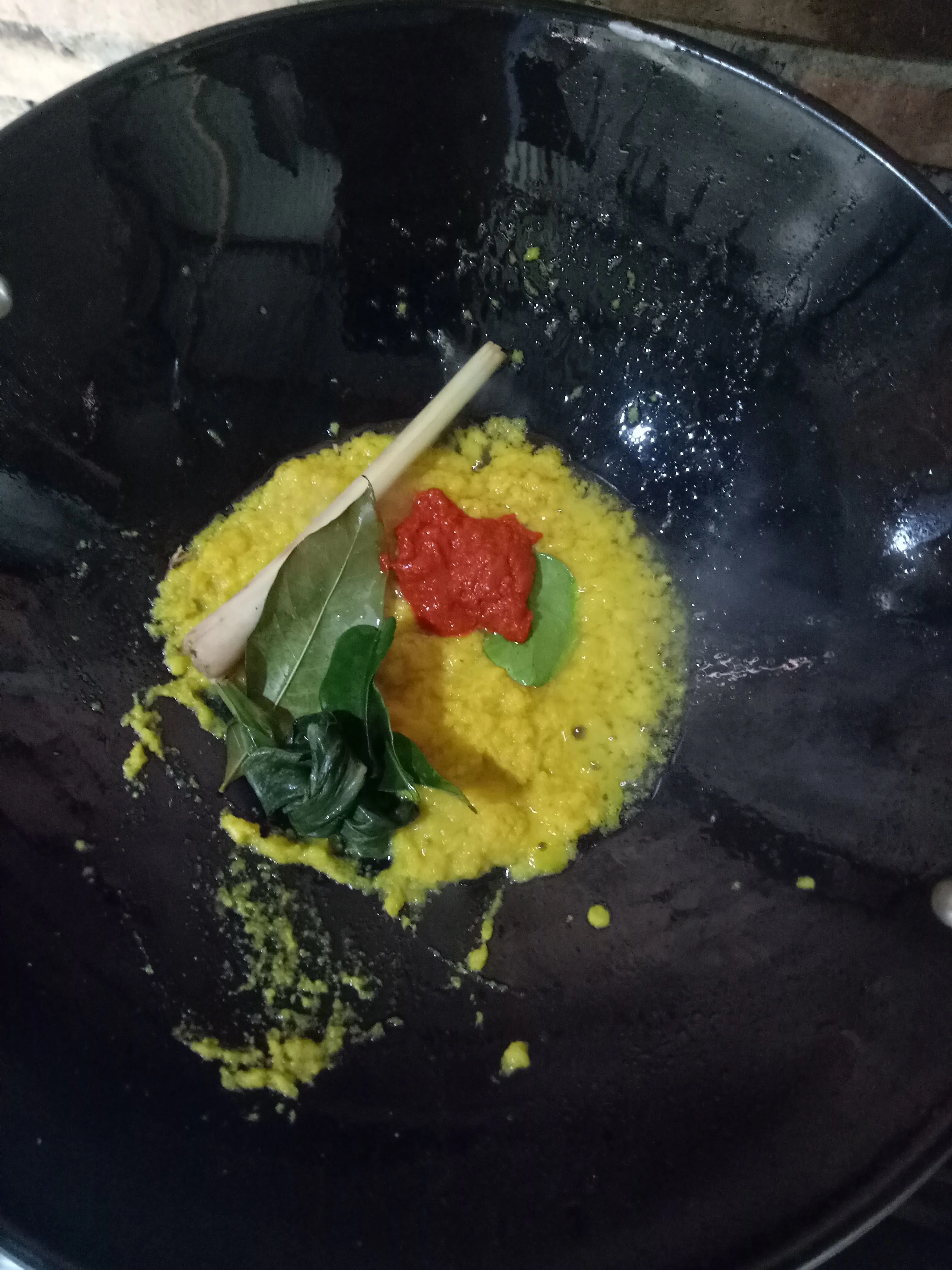 Step 3 Gulai Pucuak Ubi Tahu