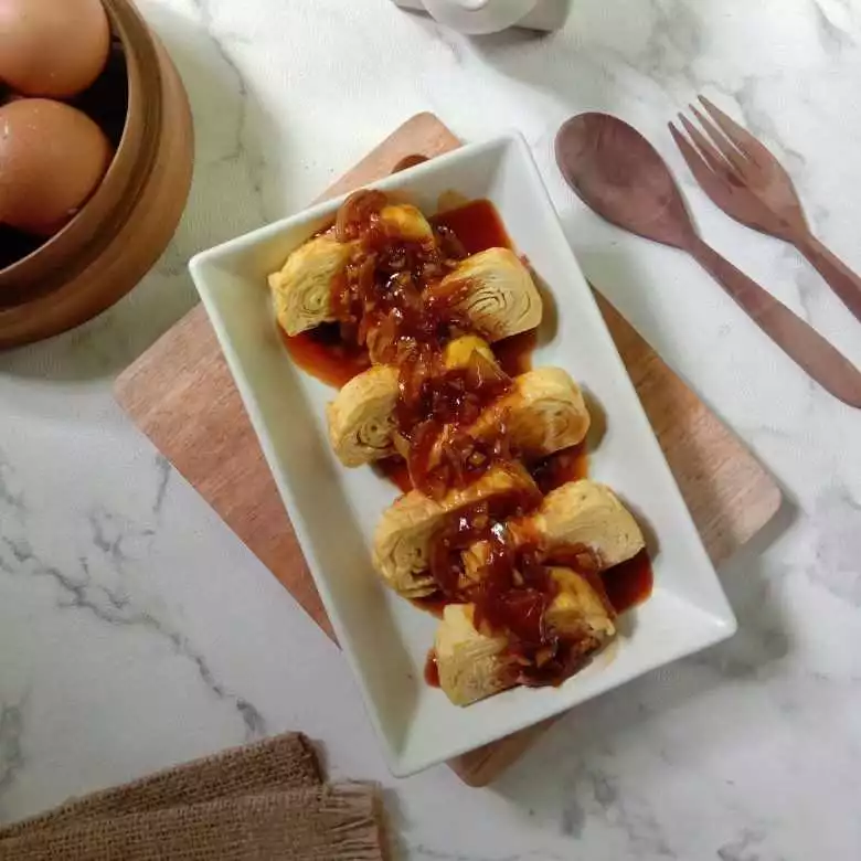 Step 6 Telur Gulung Saus Tiram