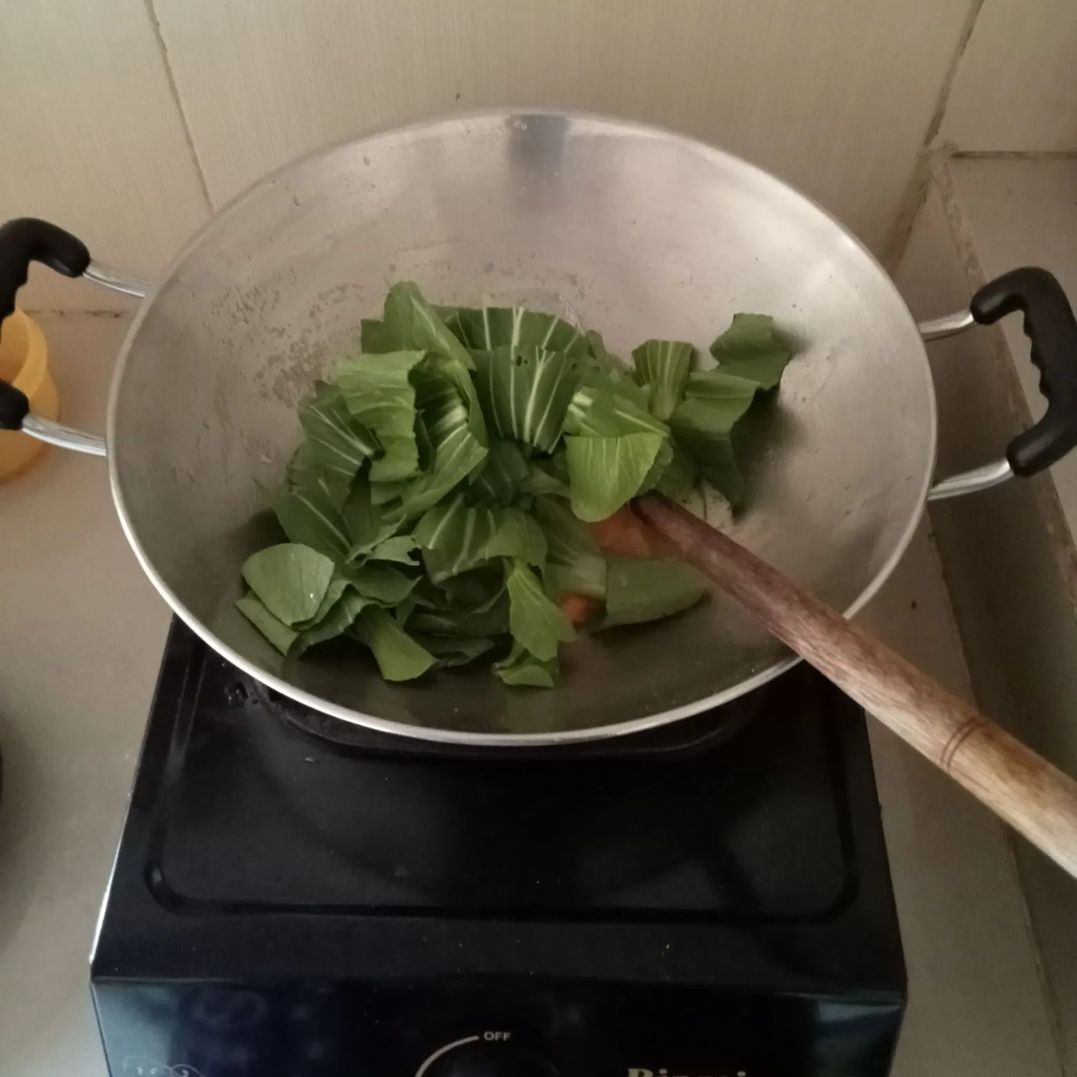 Step 4 Cah Jamur Kancing Pokcoy