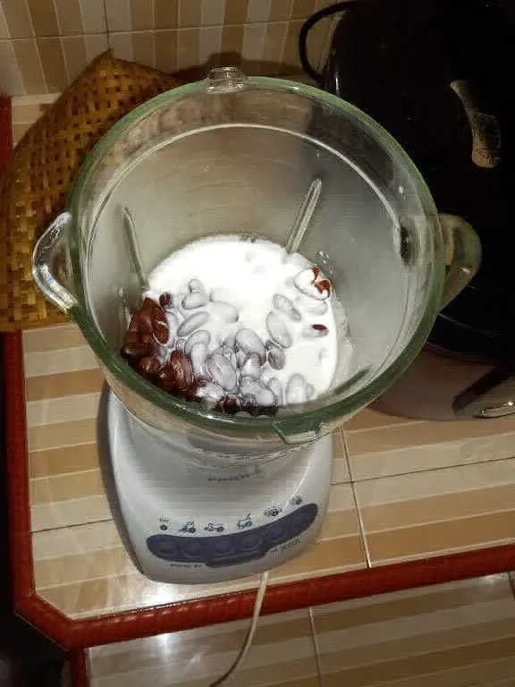 Step 1 Roti Konde Isi Kacang merah