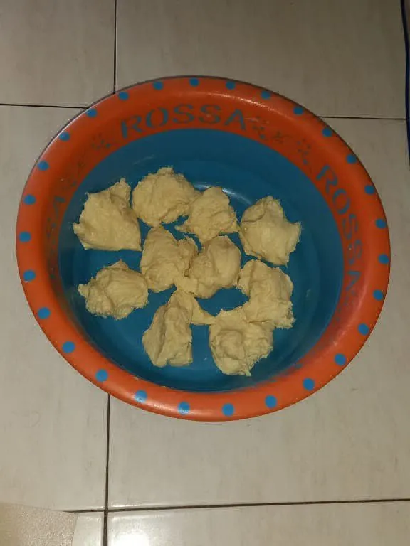 Step 6 Roti Konde Isi Kacang merah