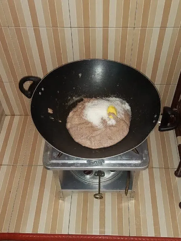 Step 2 Roti Konde Isi Kacang merah