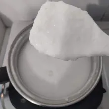 Jika bubur sudah mengental matikan kompor. 
Sajikan dengan taburan abon sapi di atasnya.