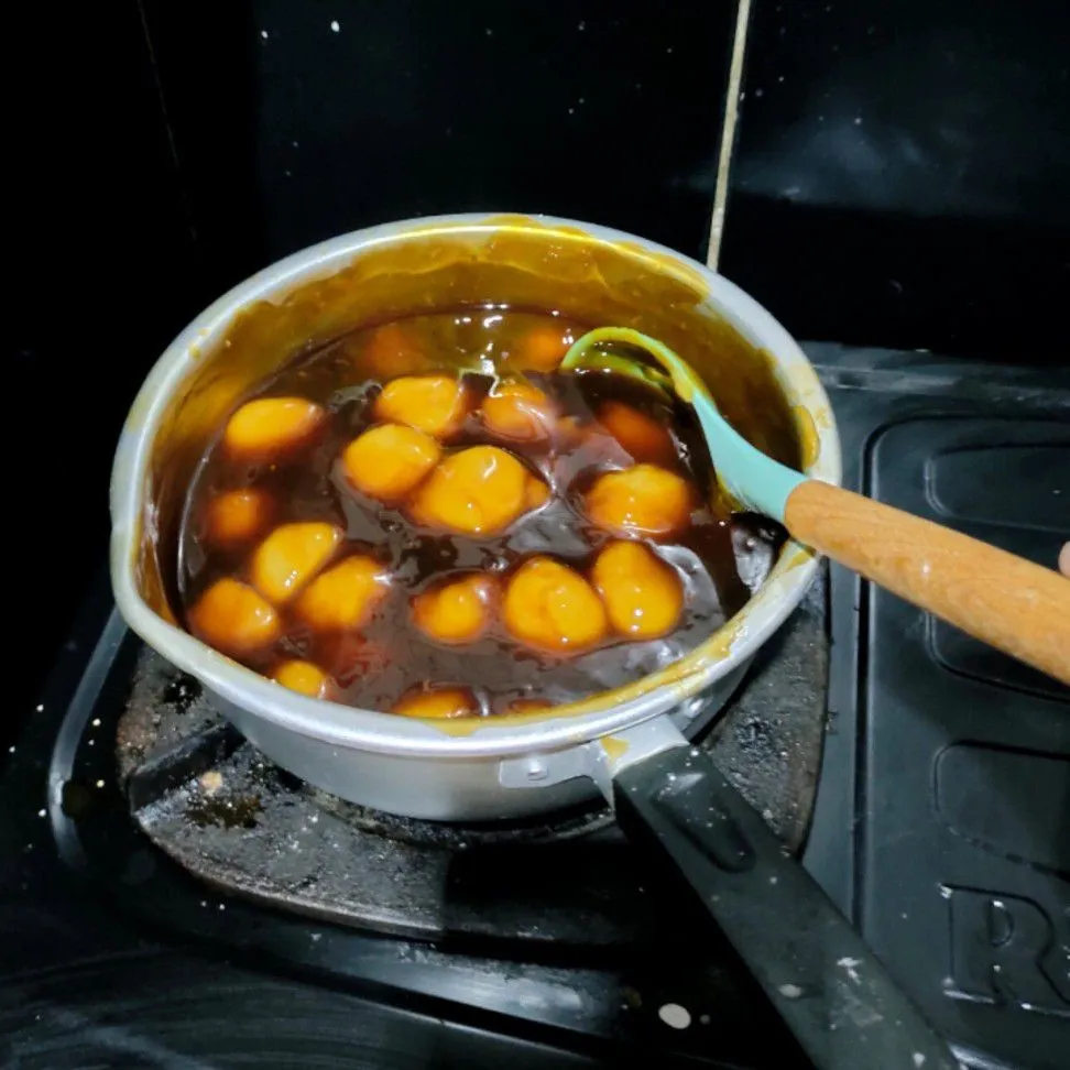 Step 4 Biji Salak dengan Bubur Sumsum Pandan
