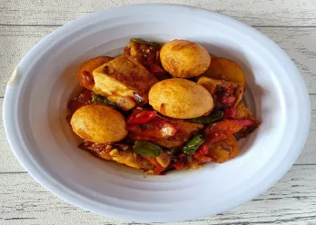 Telur Tahu Kentang Masak Pedas