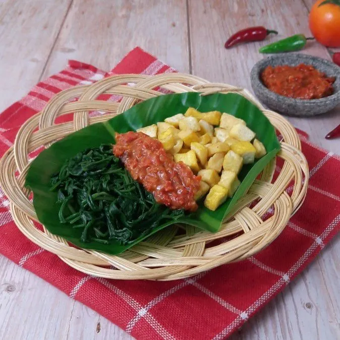 Step 6 Plecing Tahu Kangkung