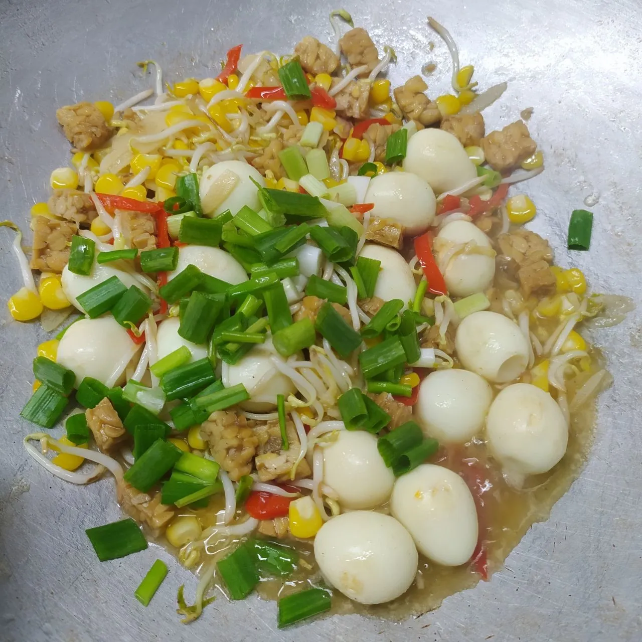 Step 6 Tumis Telur Puyuh Jagung Taoge