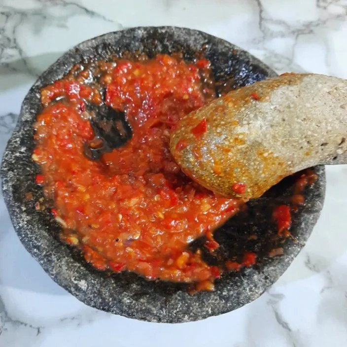 Step 5 Plecing Tahu Kangkung