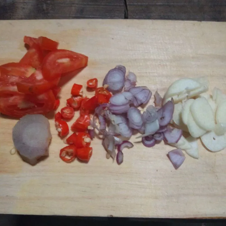 Step 1 Sawi Hijau Tahu Pedas
