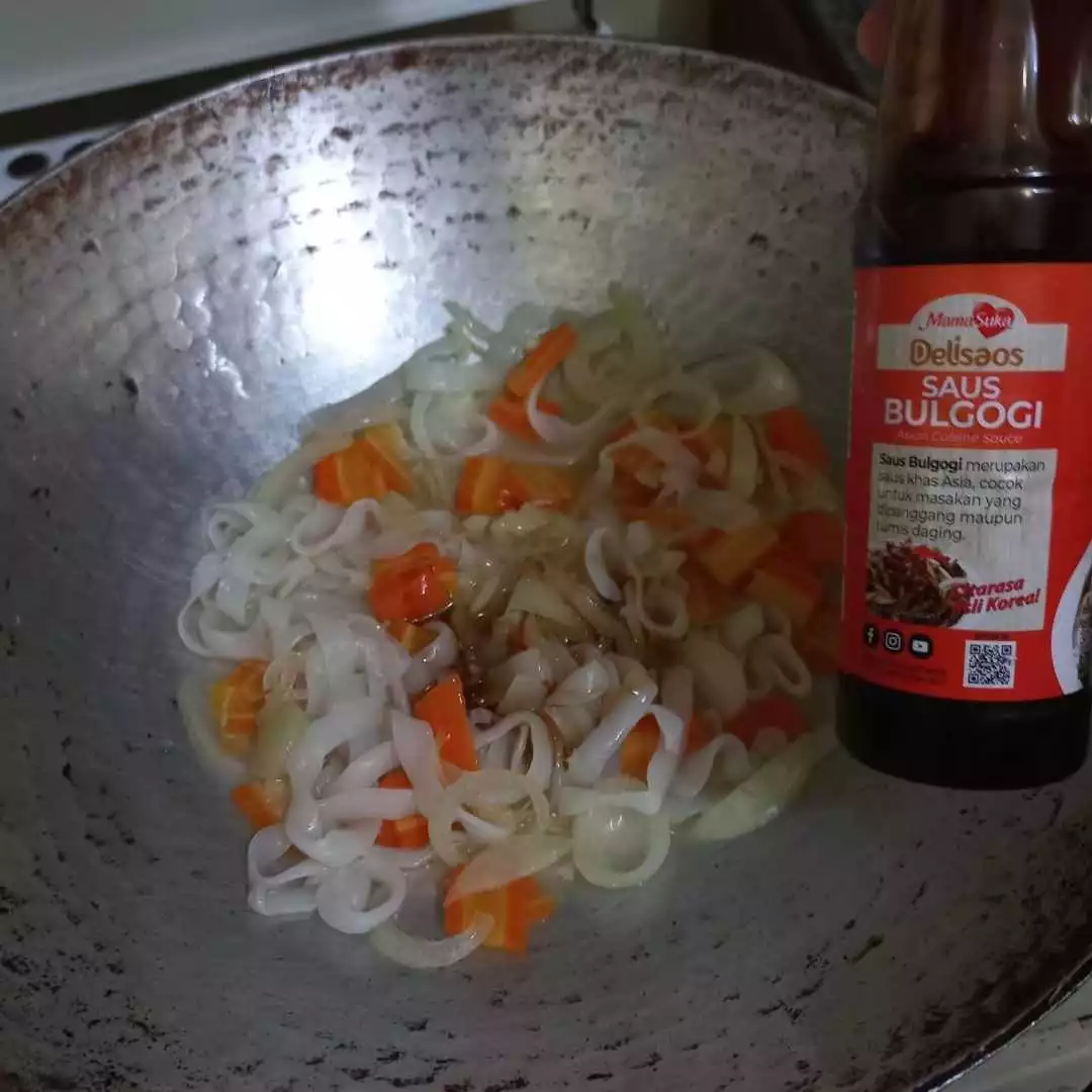 Step 5 Fettuccine Shirataki Saus Bulgogi