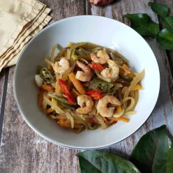 Tumis Pepaya Muda Udang