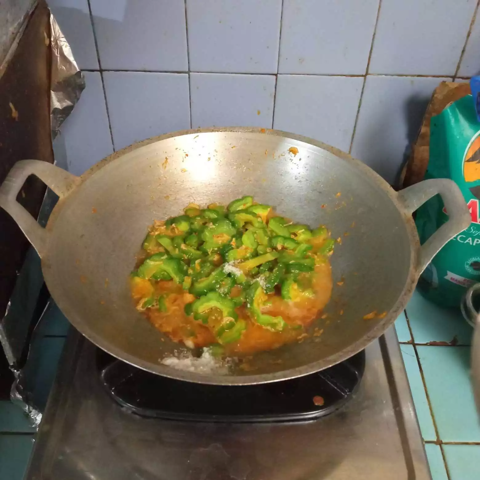Step 7 Oseng Pare Rebon