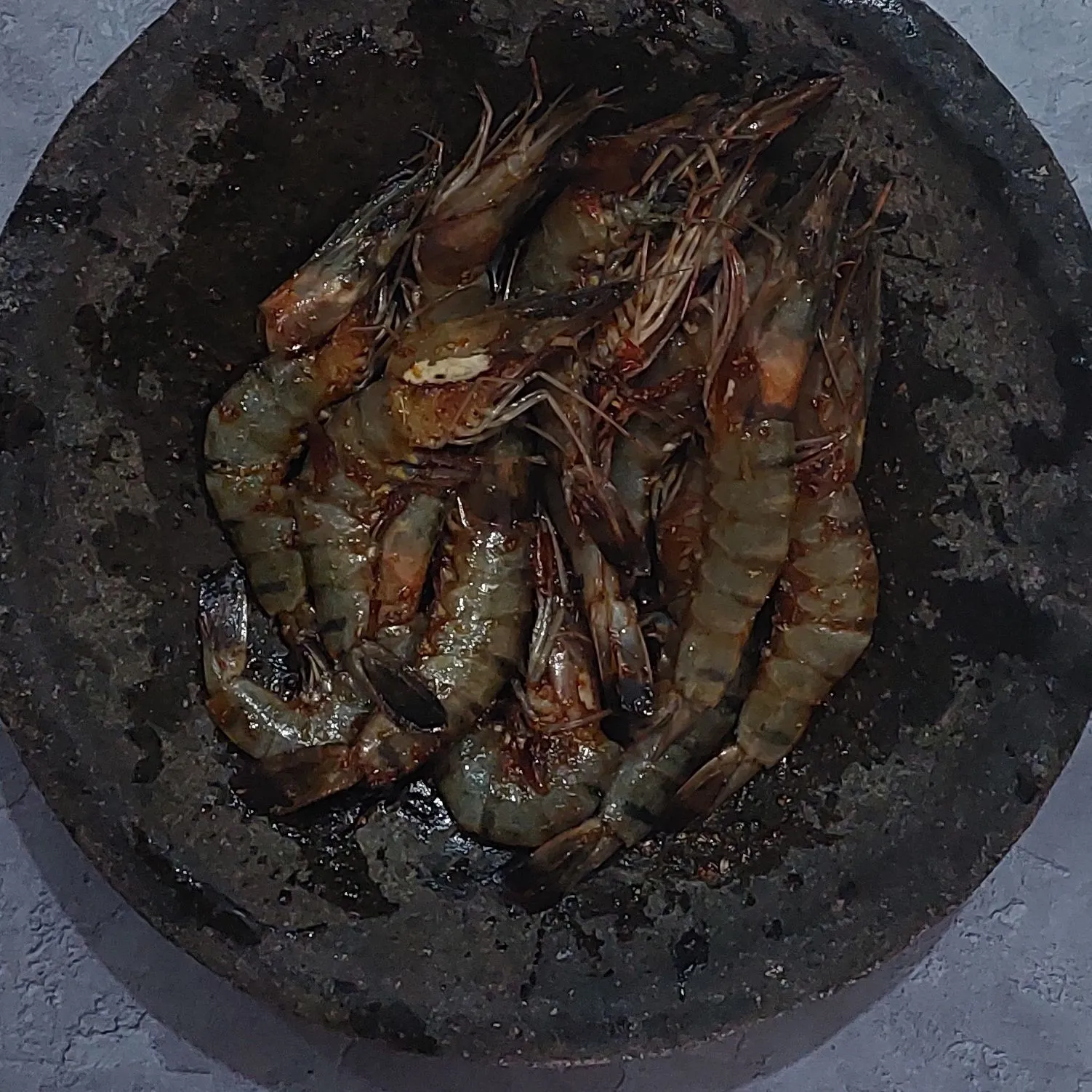Step 2 Udang Bakar Madu Teflon