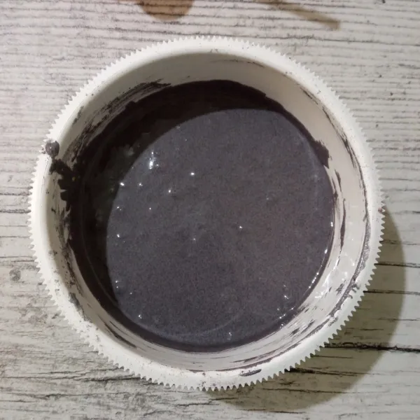 Setelah tercampur rata, sisihkan.