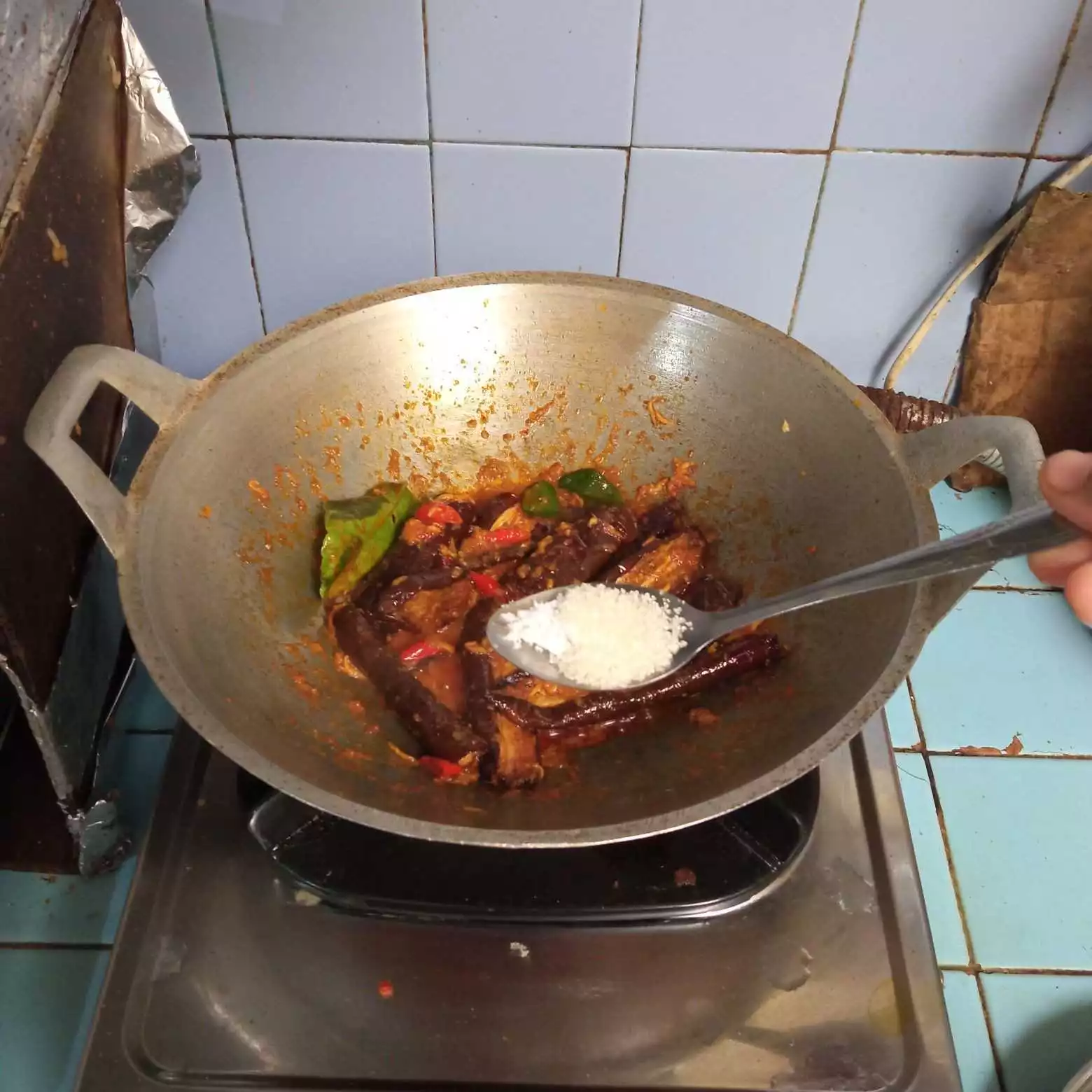 Step 5 Oseng Terong Pedas Teri Medan