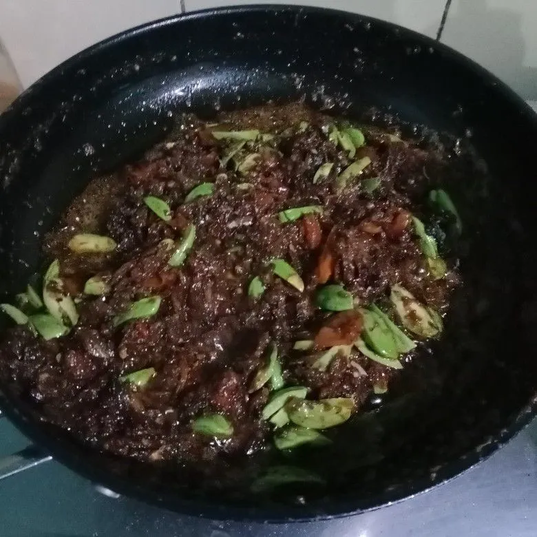 Step 7 Sambal Ikan Klothok Pete