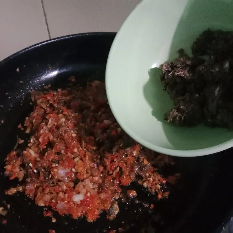 Step 4 Sambal Ikan Klothok Pete