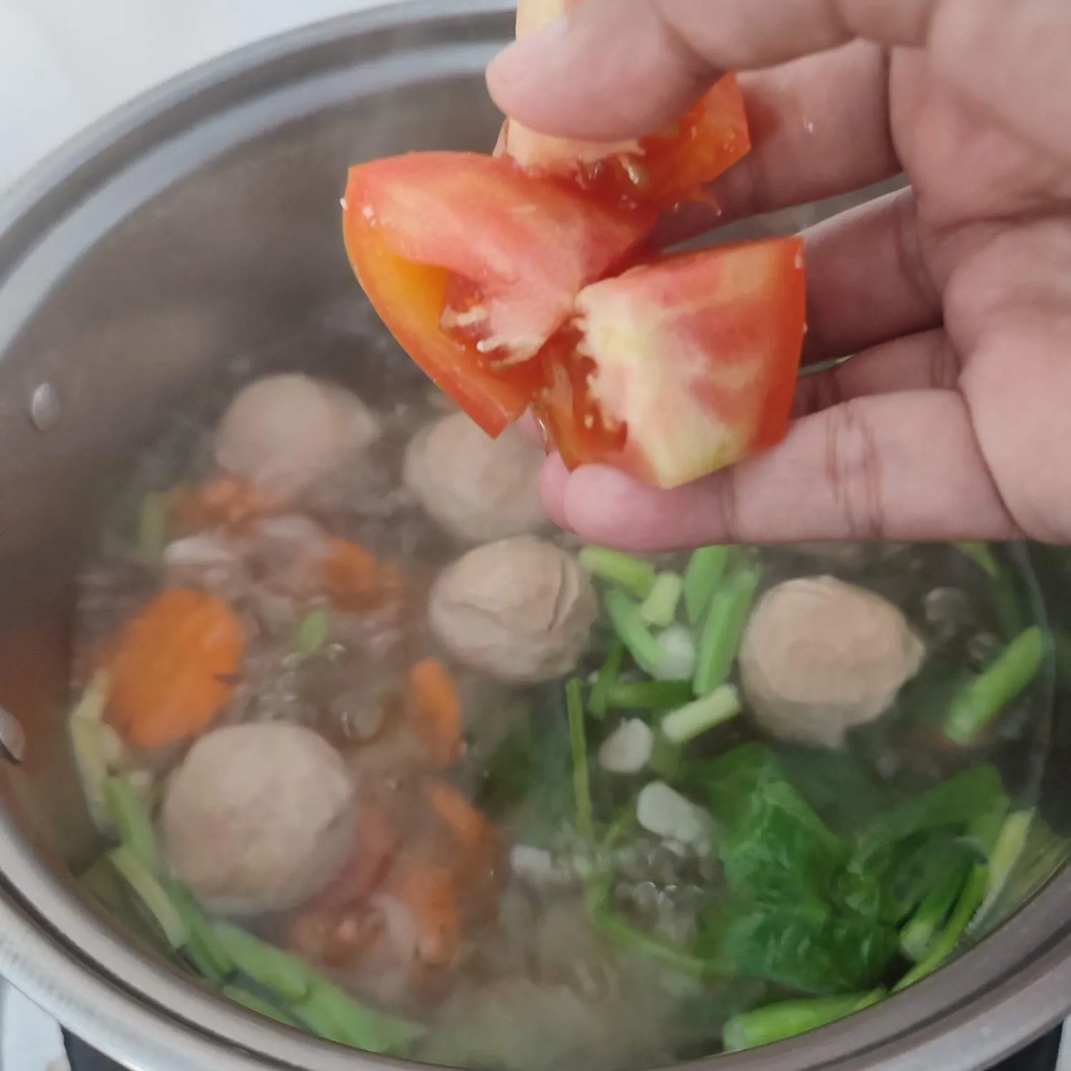 Step 6 Sup Bakso Wortel Buncis Segar