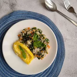 Nasi Goreng Omelette Spicy Basil