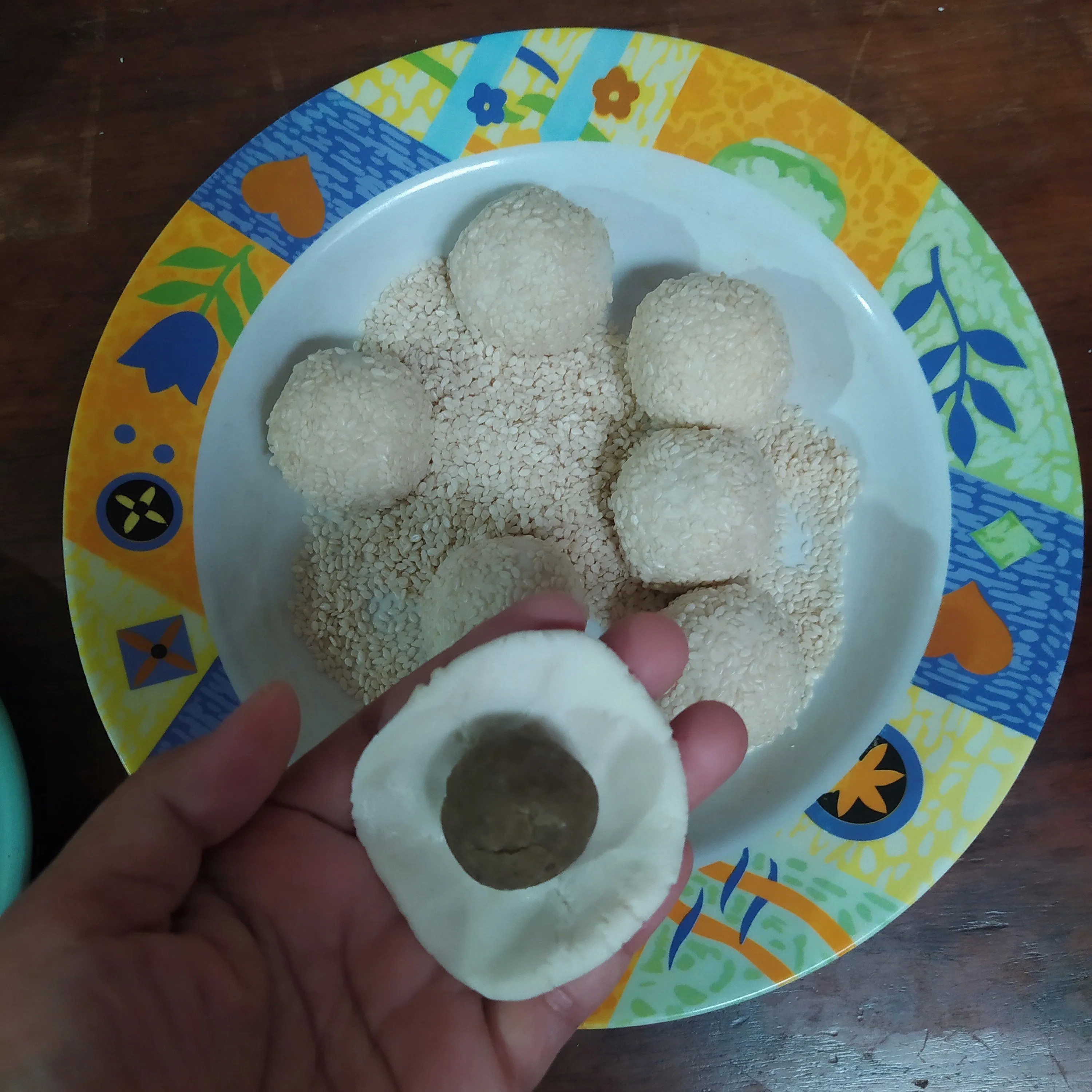 Step 6 Onde-Onde Kumbu Kacang Hijau