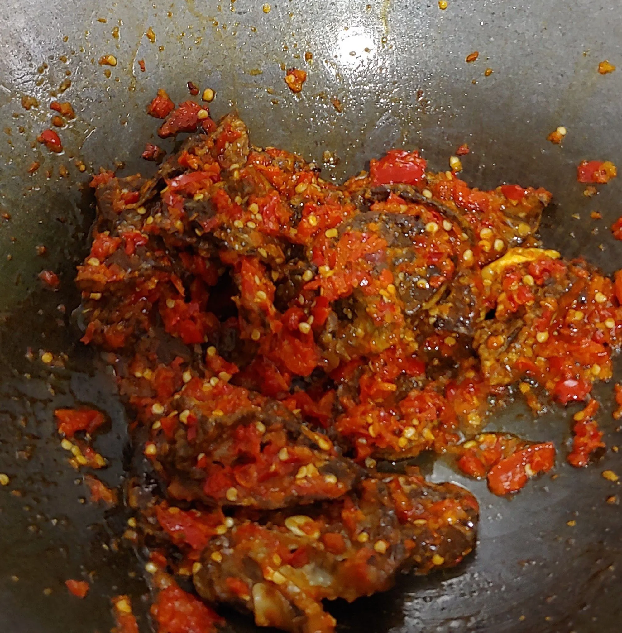 Step 7 Paru Sapi Balado