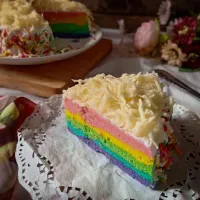 Rainbow Cake Steamed