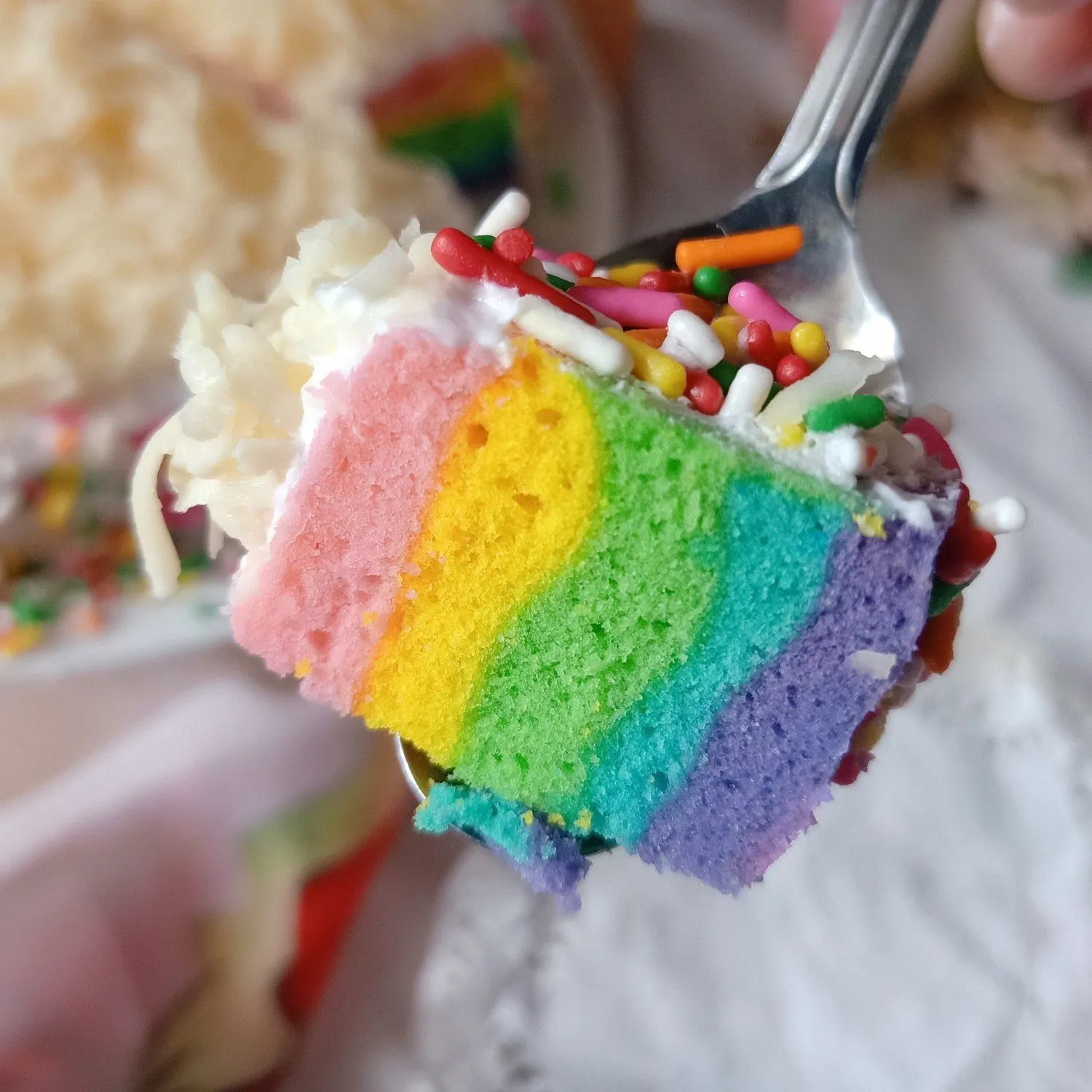 Step 5 Rainbow Cake Steamed