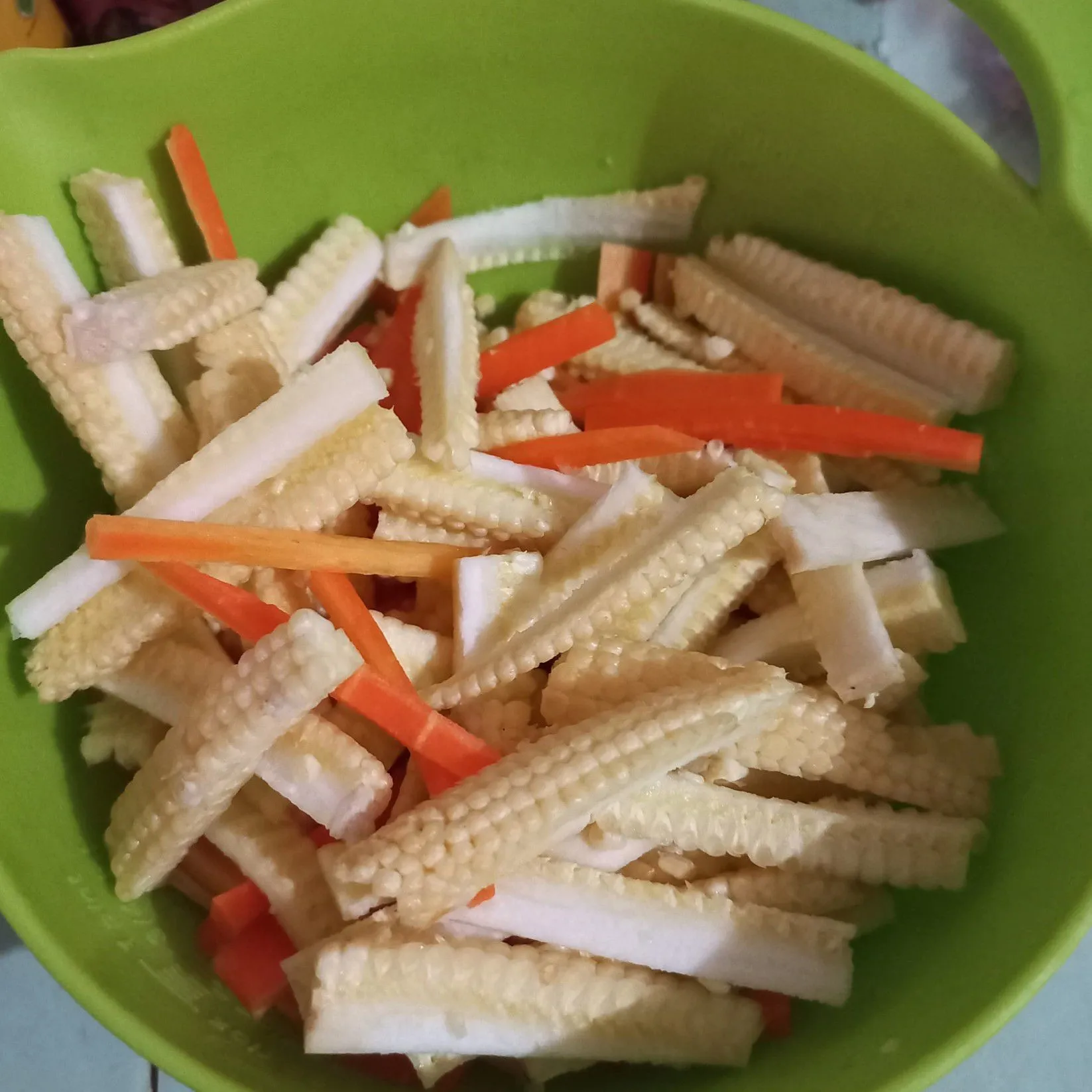 Step 1 Tumis Jagung Muda Wortel