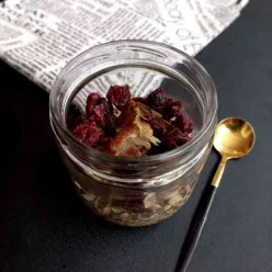 Overnight Oats Cranberries Kurma