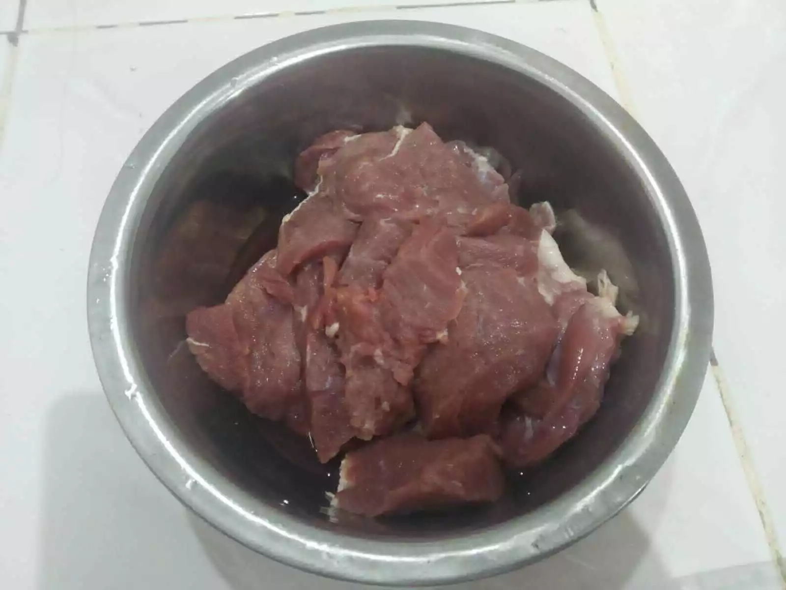 Step 1 Gulai Daging Kacang Tolo