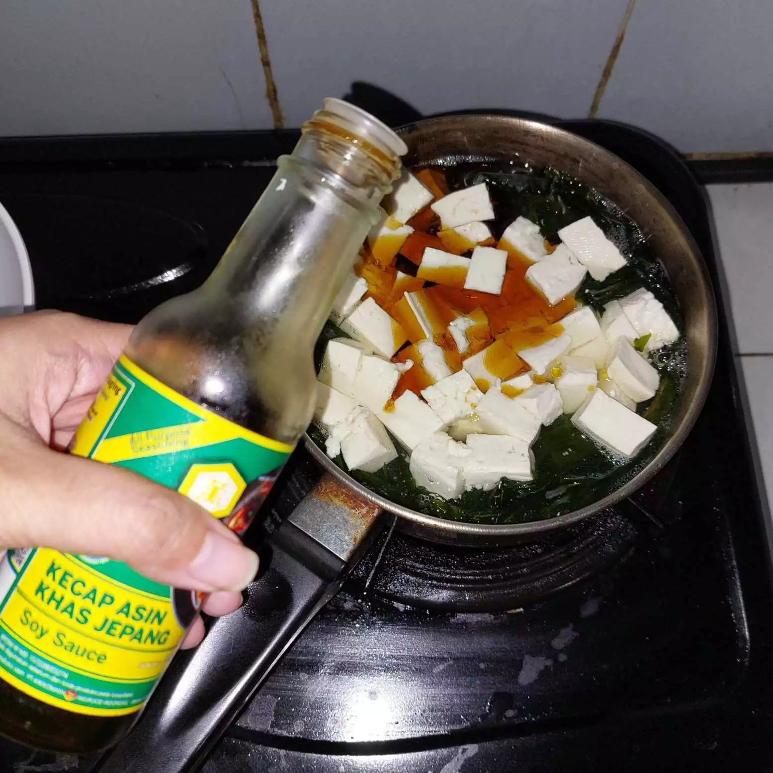 Step 6 Sup Tahu Enoki Wakame ala Jepang