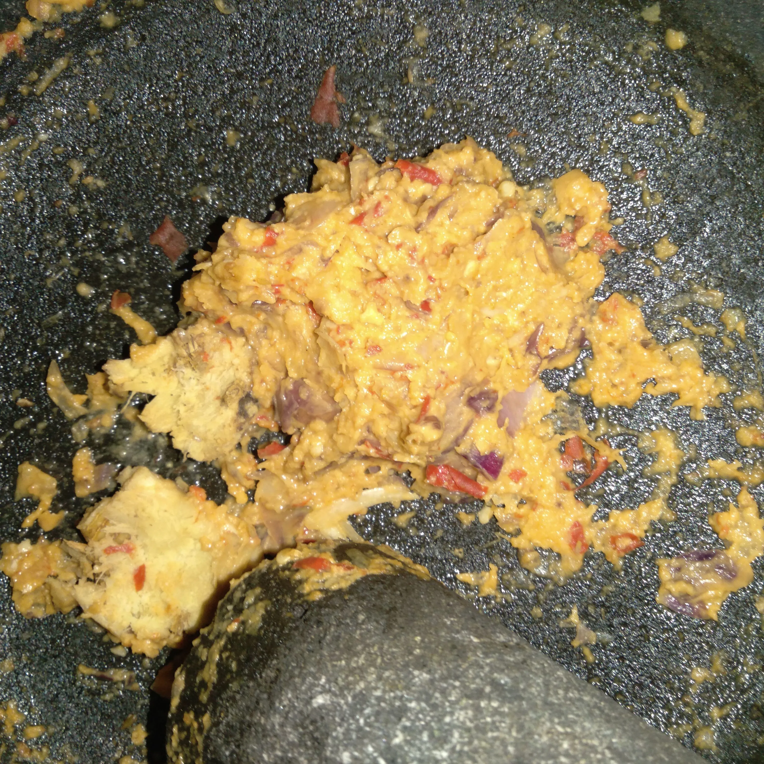 Step 1 Brongkos Bunga Pisang