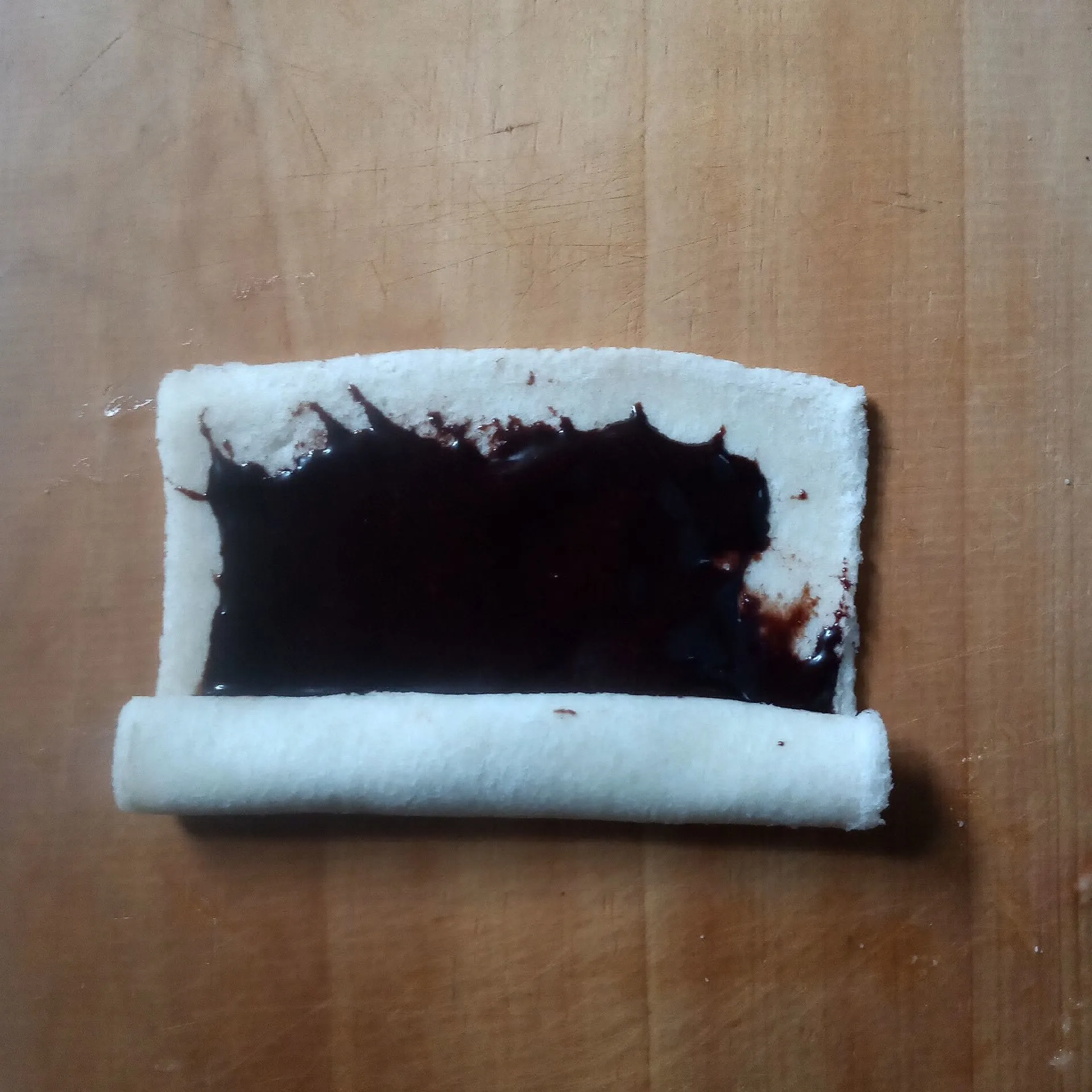 Step 2 Roti Tawar Gulung Isi Coklat