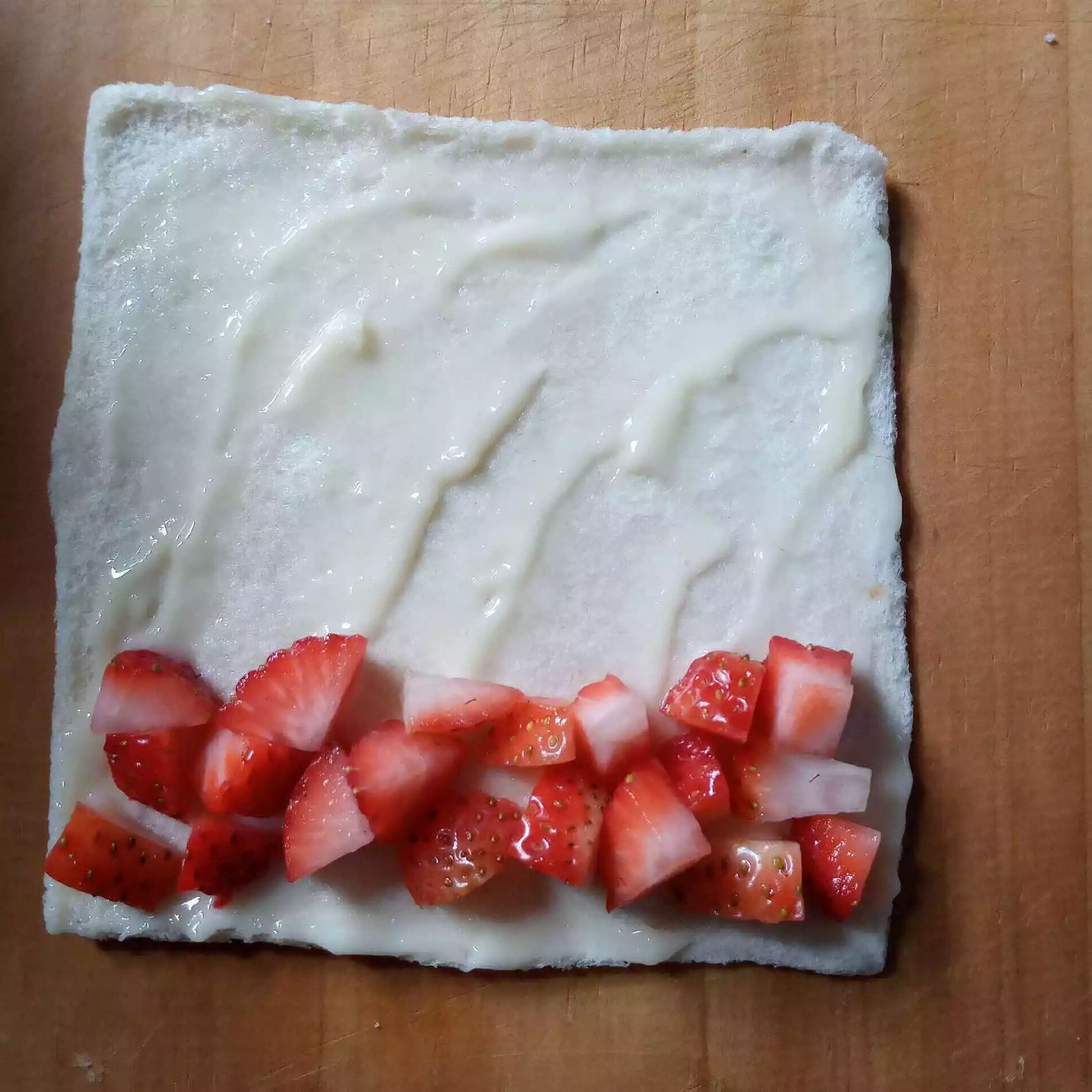 Step 2 Strawberry Cheese Toast Rolls #JagoMasakApril