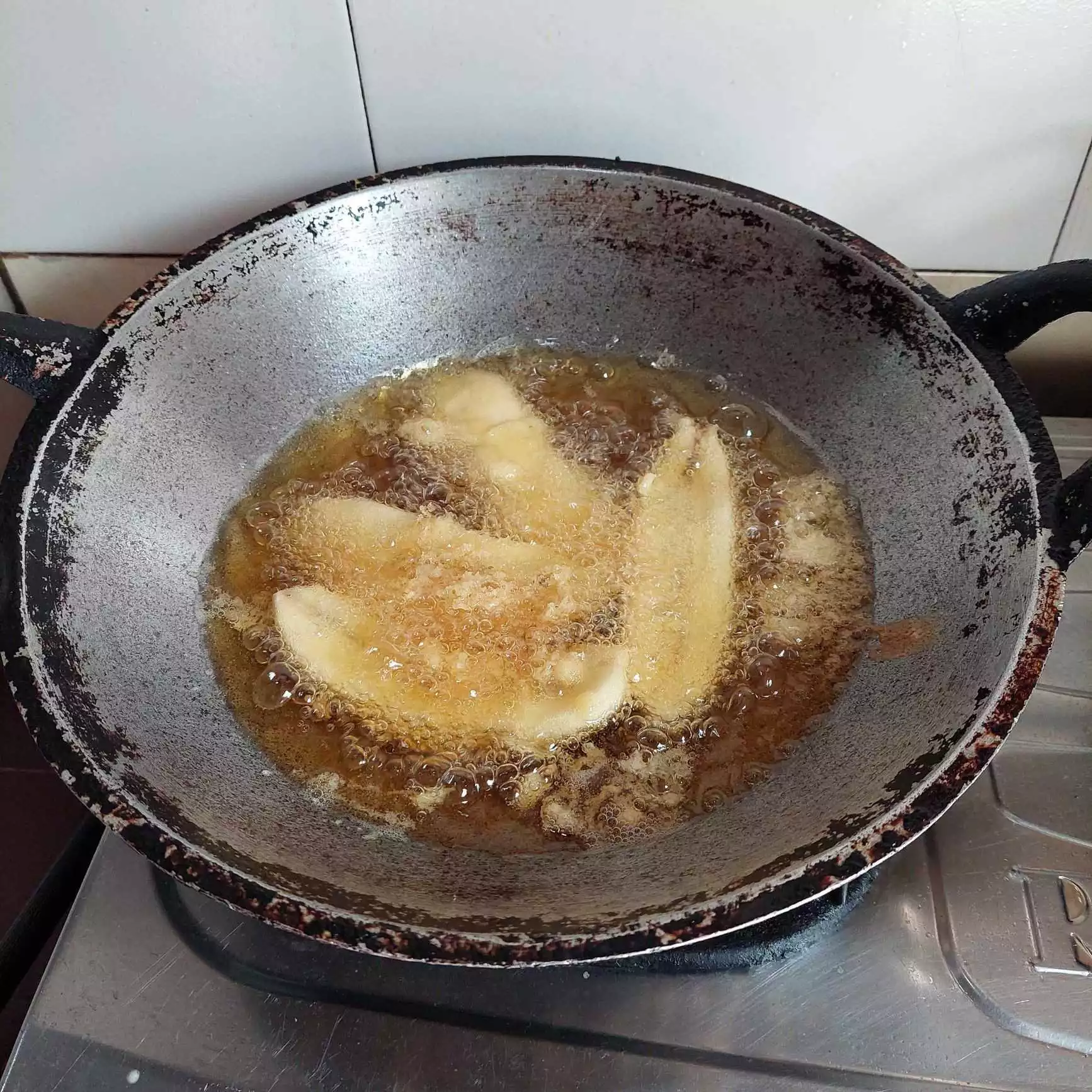 Step 5 Pisang Goreng Margarin