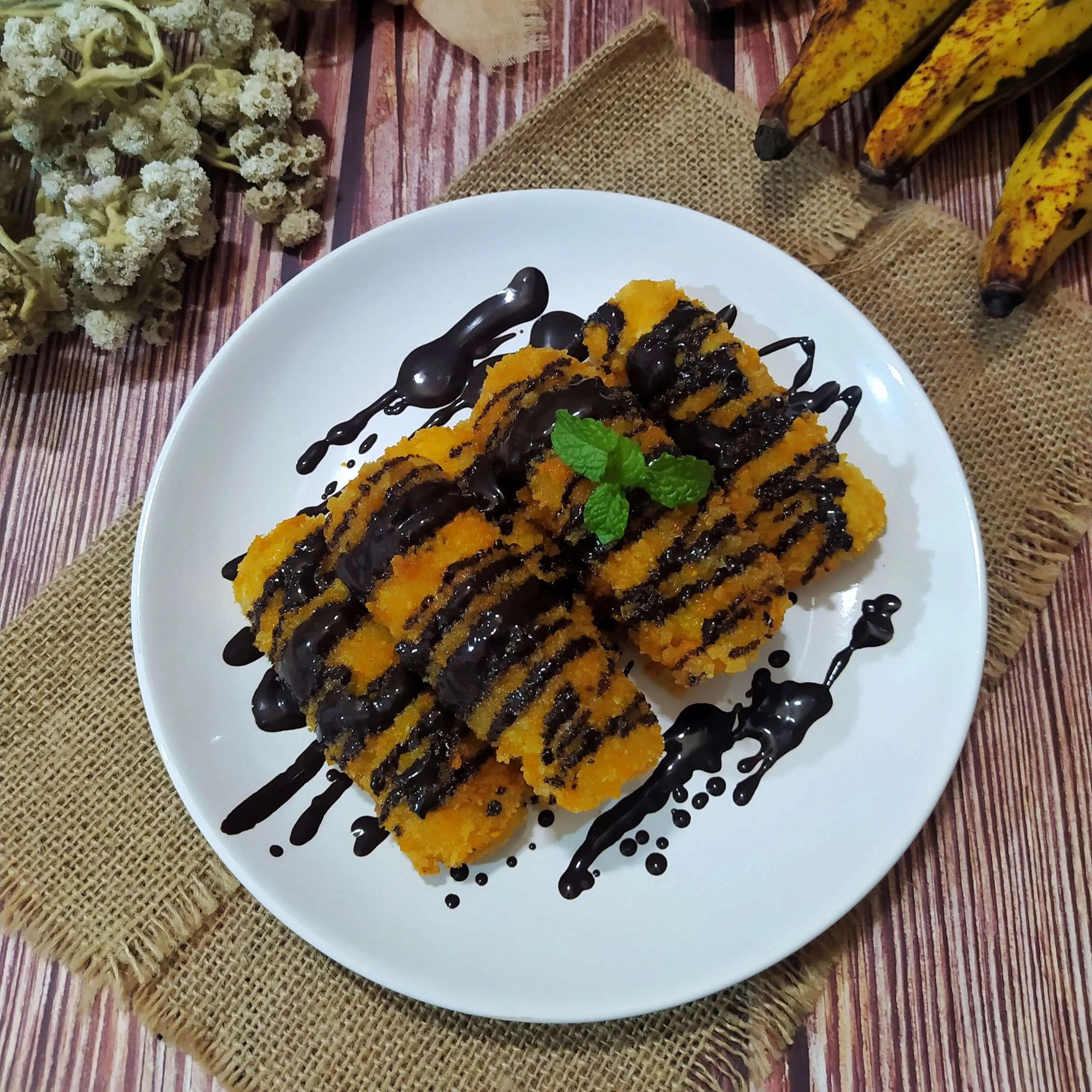 Step 6 Pisang Pasir Siram Coklat #JagoMasakApril