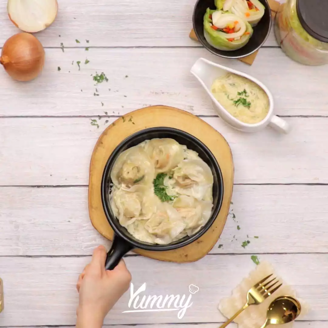 Step 5 White Kimchi Ravioli Praktis ala Business Proposal