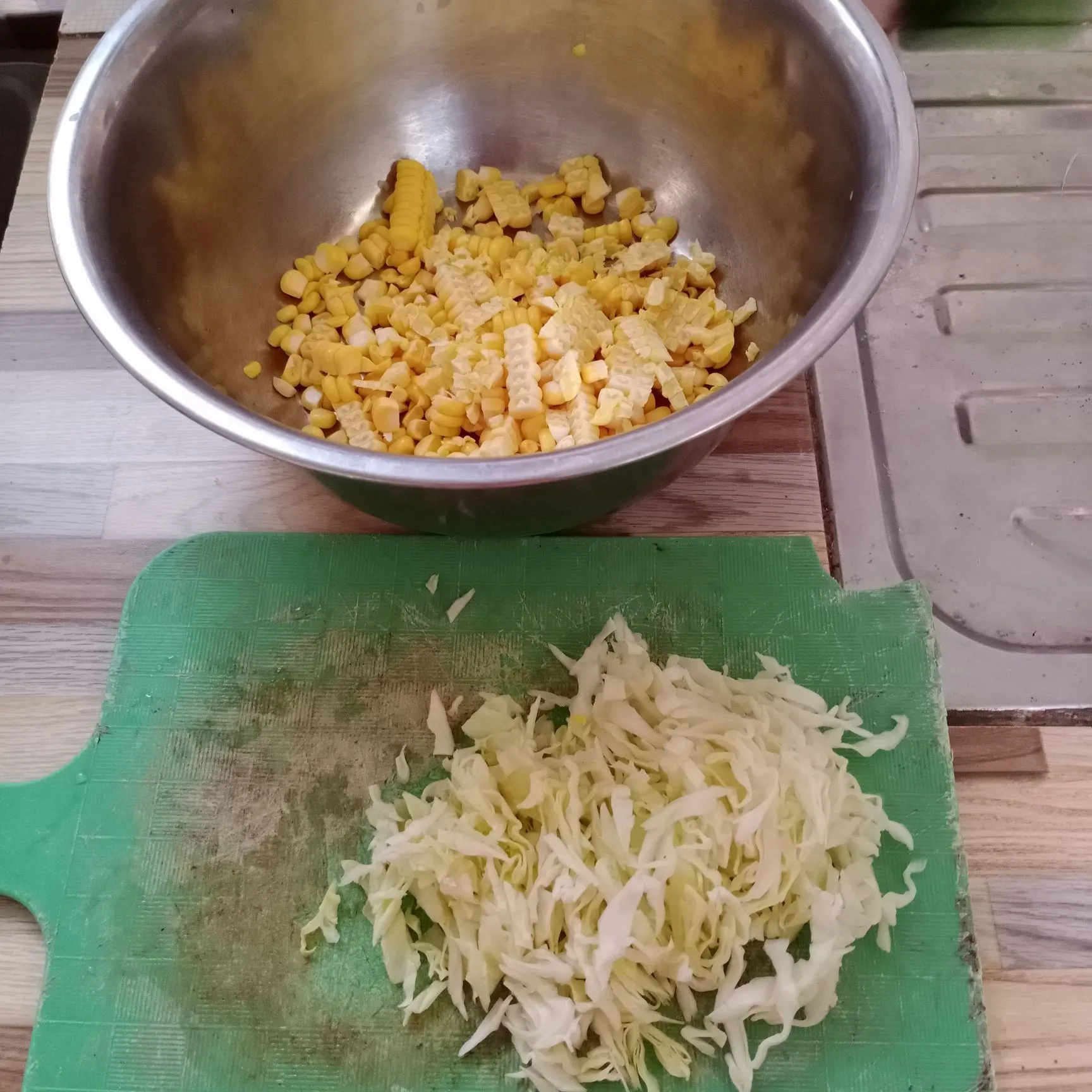 Step 1 Bakwan Jagung Kol #JagoMasakApril