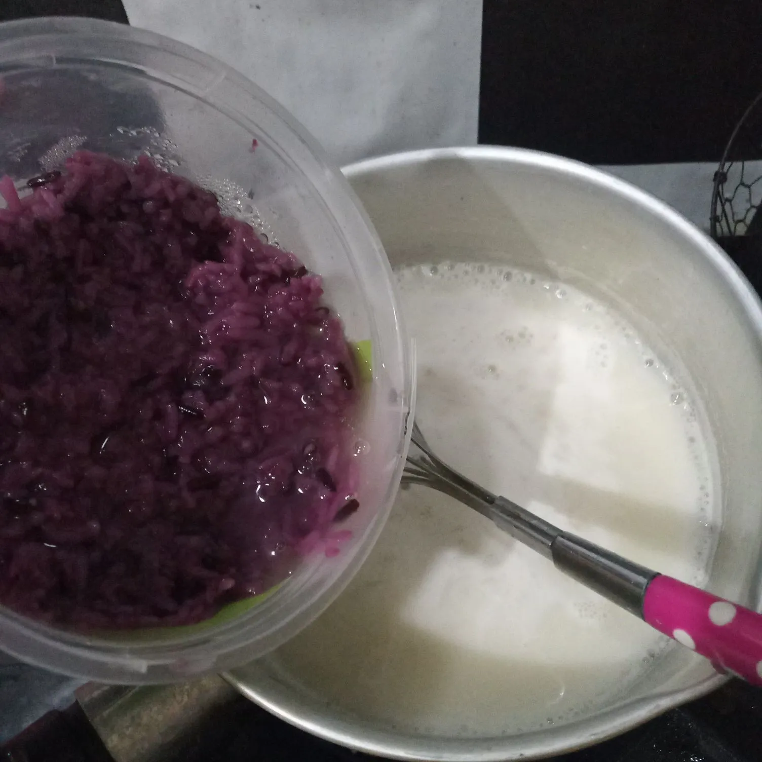 Step 3 Es Lilin Ketan Hitam Santan