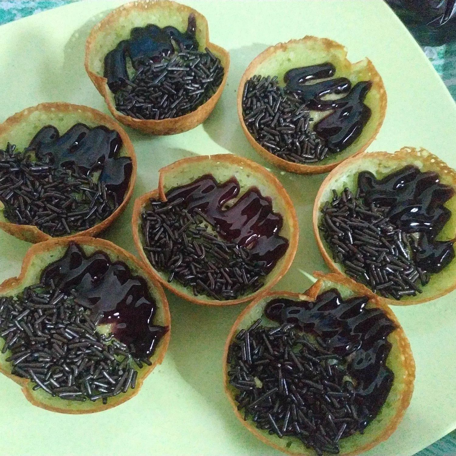Step 6 Terang Bulan Mini Coklat Blueberry
