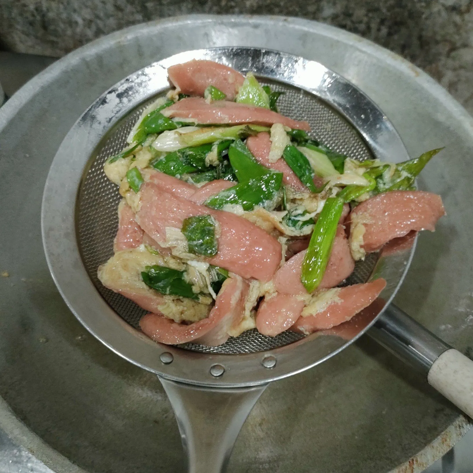 Step 5 Sosis Telur Daun Bawang
