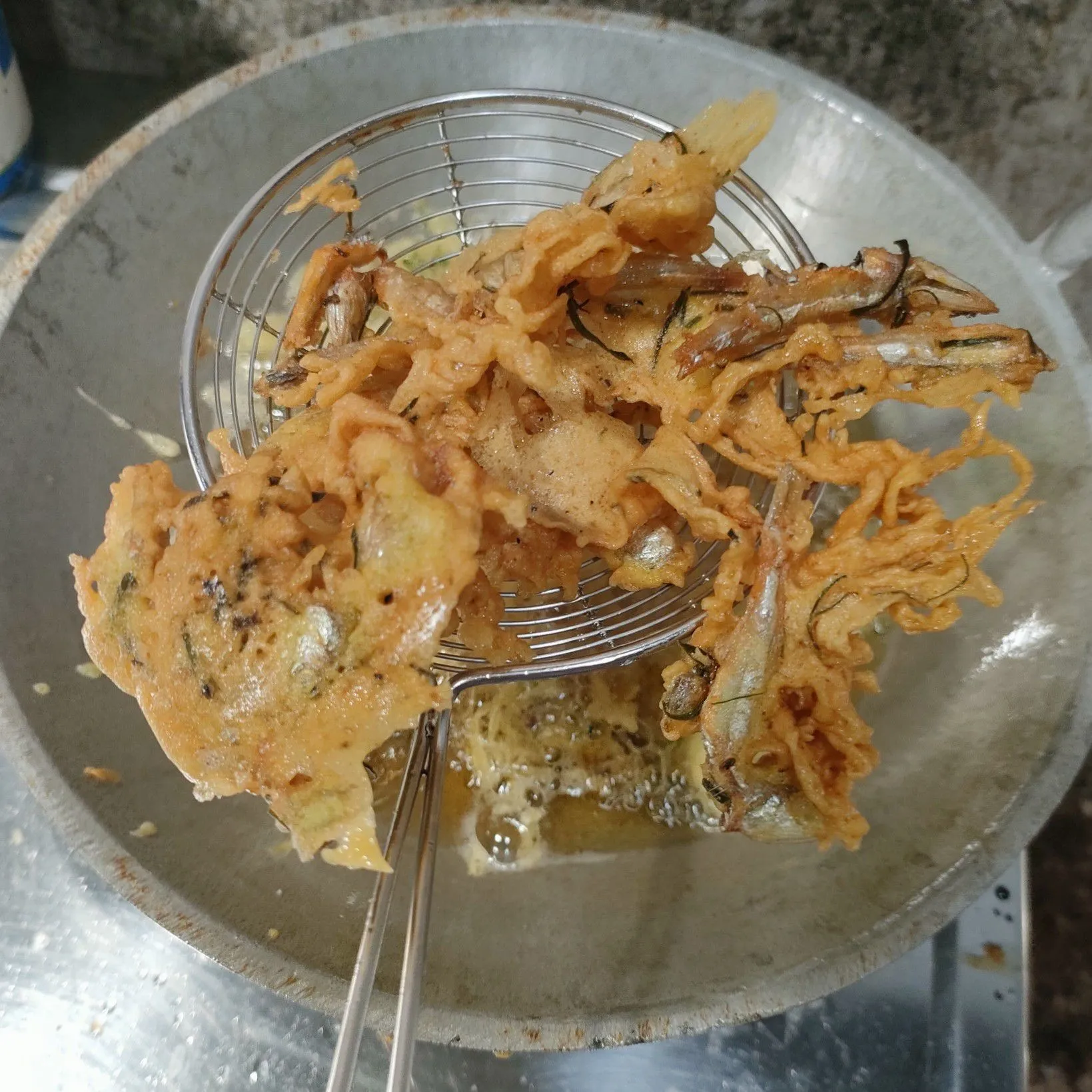 Step 6 Peyek Teri Basah