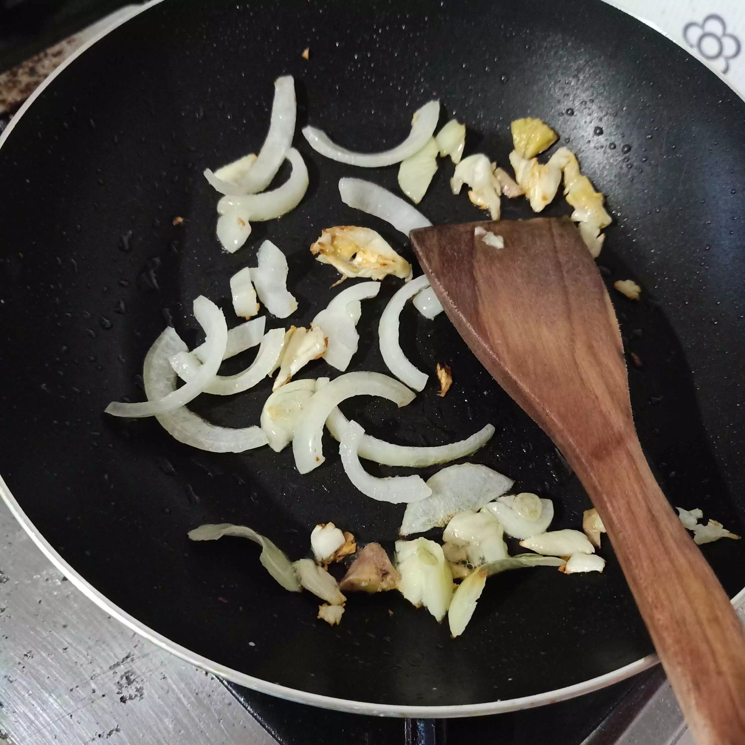 Step 1 Sop Oyong Ayam Bawang